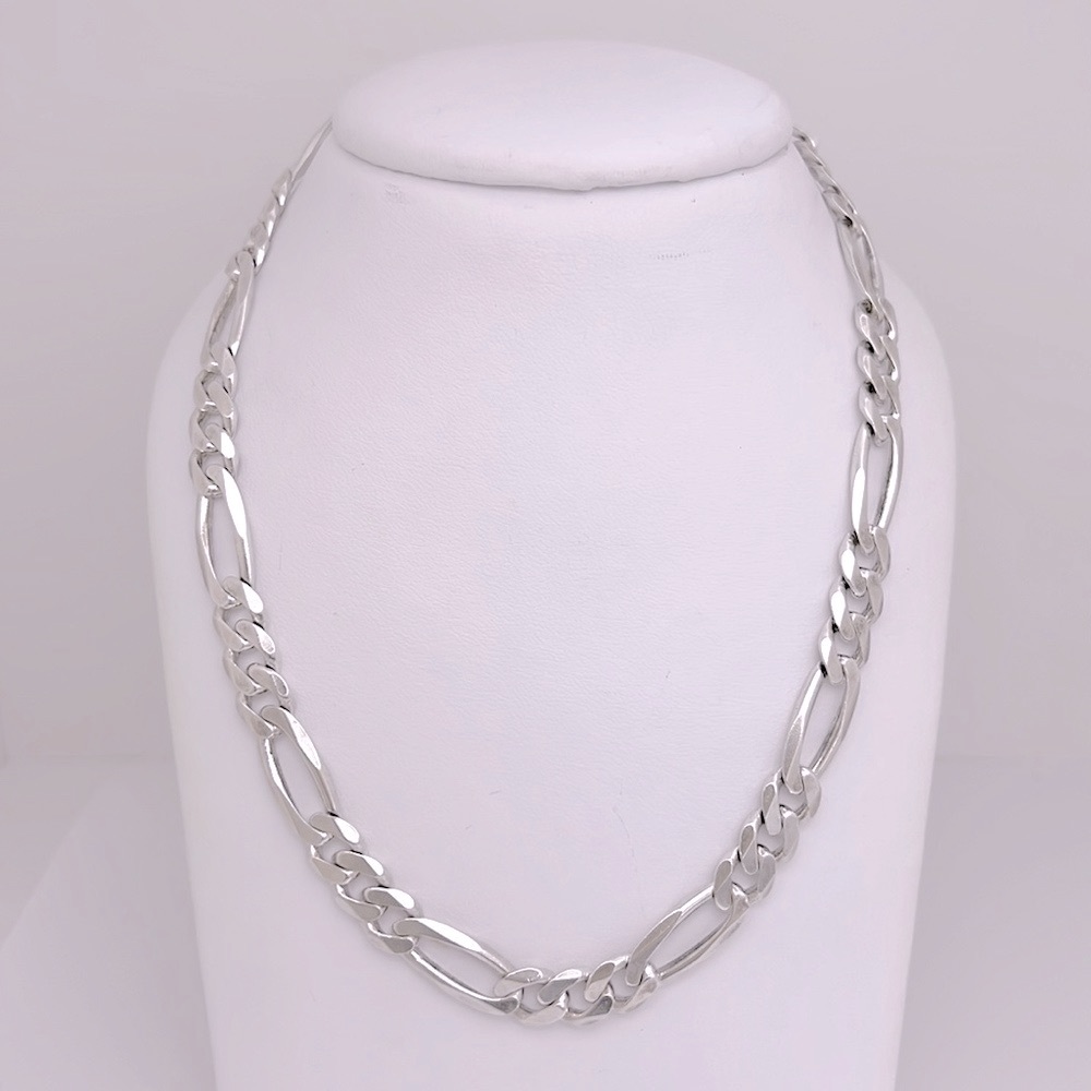 Sterling Silver (925) Men’s Figaro Chain (~30” x 8mm)